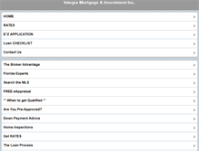 Tablet Screenshot of integramortgages.com